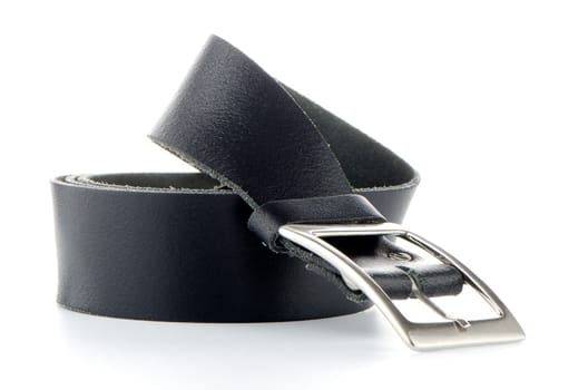 Elegant black belt isolated on white background.