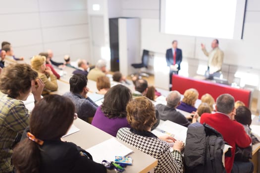 Speaker at Business Conference and Presentation. Audience at the conference hall. Business and Entrepreneurship.