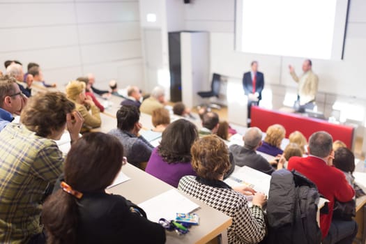 Speaker at Business Conference and Presentation. Audience at the conference hall. Business and Entrepreneurship.