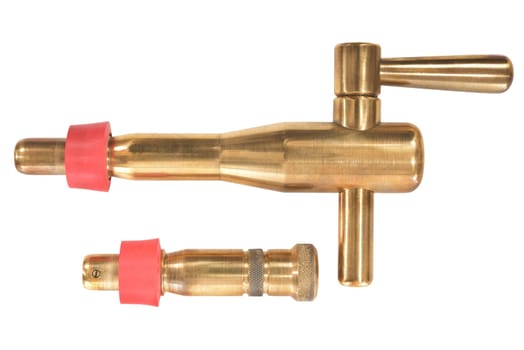 Homemade,handmade brass beer tap with red rubber seal