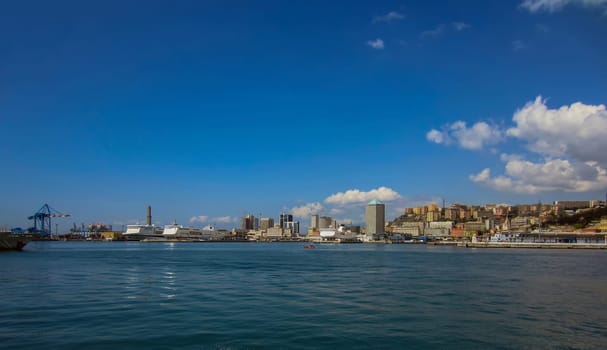 Harbor in Genoa, Italy