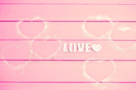 love lettering and heart