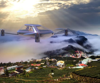 The most advanced four-axis manned vehicles powered by elec