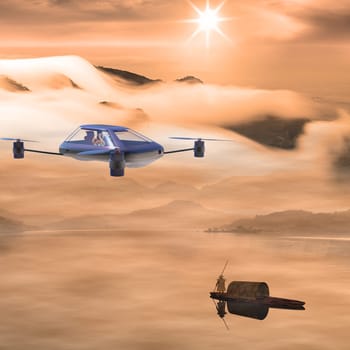 The most advanced four-axis manned vehicles powered by elec