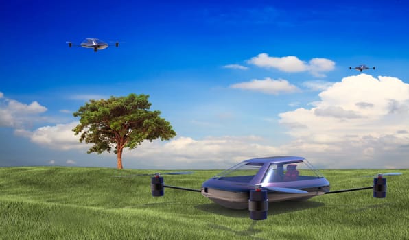 The most advanced four-axis manned vehicles powered by elec