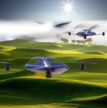 The most advanced four-axis manned vehicles powered by elec