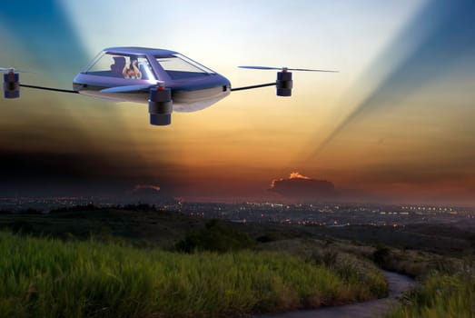 The most advanced four-axis manned vehicles powered by elec