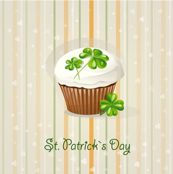 St. Patricks Day background with cake.