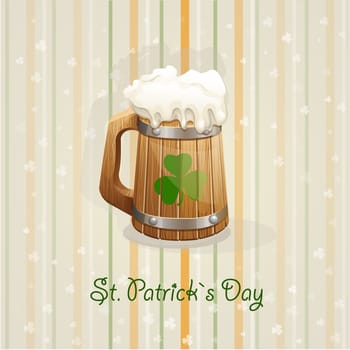 St. Patricks Day background with a mug.