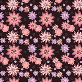 Seamless pattern of flowers.