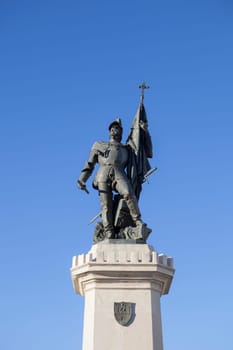 Statue of Hernan Cortes, Mexico conqueror, Medellin, Spain
