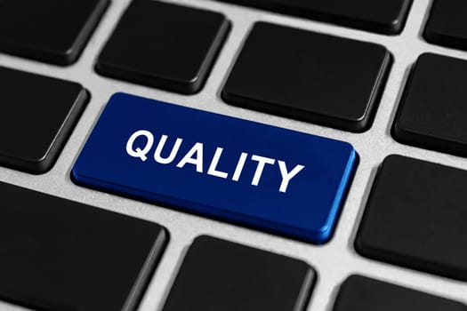 best quality button on keyboard, business concept