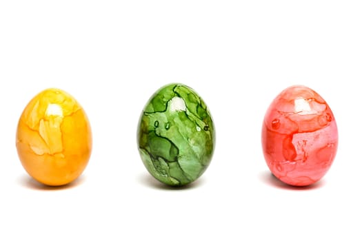 Freeman Easter eggs in yellow,green and red
