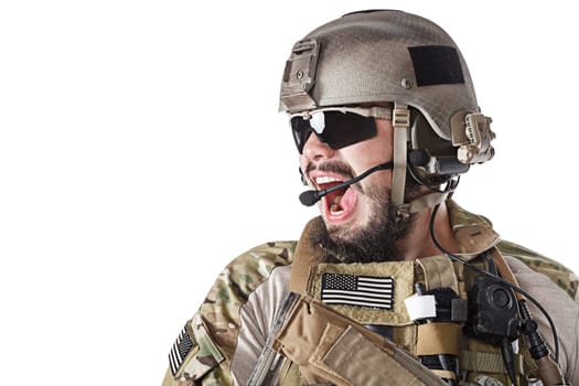 Green Berets US Army Special Forces Group soldier studio shot
