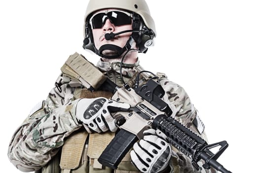 Green Berets US Army Special Forces Group soldier studio shot