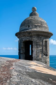 Tower at the Castillo de San Cristobal, in Old San Juan, Puerto Rico.