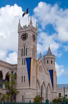 Barbados Parliament building in capital city of Bridgetown.
