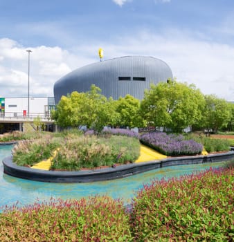 exterior of the Merkur Casino in Almere, netherlands. Merkur Casino is an international company with more than 400 casinos in Europe. In the Netherlands we have 5 branches