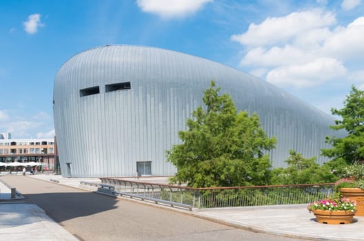 exterior of the Merkur Casino in Almere, netherlands. Merkur Casino is an international company with more than 400 casinos in Europe. In the Netherlands we have 5 branches
