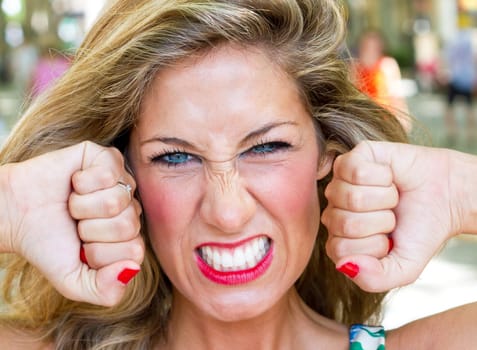 Angry young woman