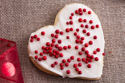Frosted heart shaped cookies for your sweetie on Valentine's Day