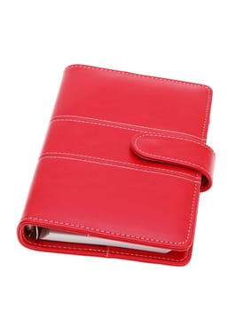 leather office organizer isolated on white background