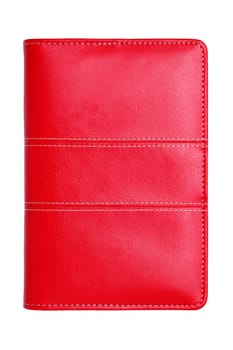 leather office organizer isolated on white background