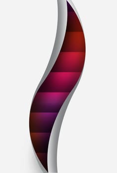 White surfaces with shadow on colorful curtain lines through hole.