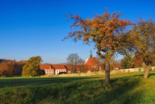Monastery of St. Marienstern in autumn - Abbey St. Marienstern in case 01