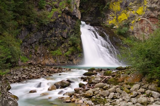 Waterfalls in the Dolomites,Alps - Fall in Dolomites,Alps