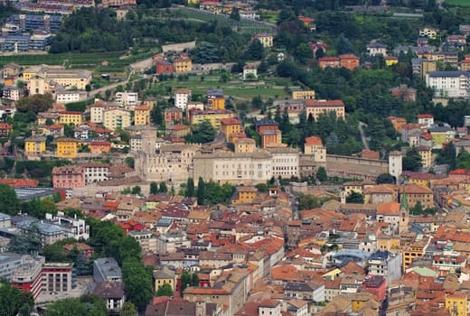 the Italian town of Trento - the italian town Trento,the castle