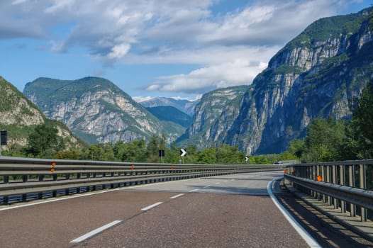 Sugan valley in Trentino,northern Italy - Valsugana valley in Trentino Alps,northern Italy