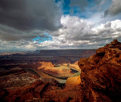Canyonlands with stormy clouds in Utah