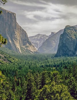 View of Yosemite Valley, California