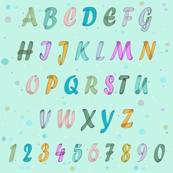 Watercolor Handwriting Alphabet