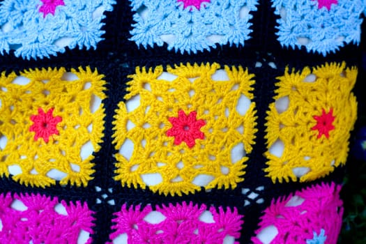 Hand crocheted crafts showing, Badajoz, Spain