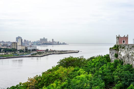 Havana skyline with views towards the city from the sea