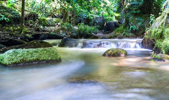the park of Gelato mountain, the waterfall in the forest