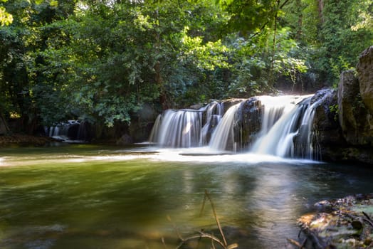 the park of Gelato mountain, the waterfall in the forest