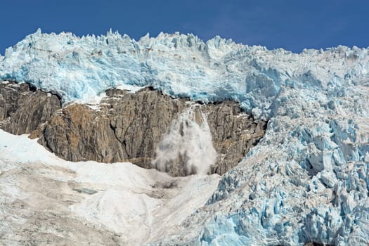 Ice Fall on the Northwestern Glacier in Kenai Fjords National Park