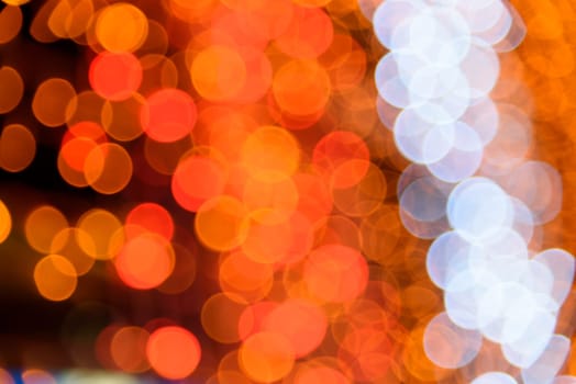 Abstract circular natural orange light bokeh background