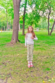 Photo of cute jumping girl in summer
