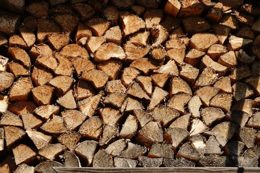 Firewood stacked