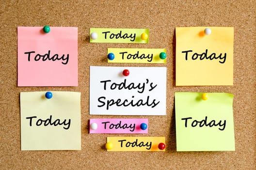 Sticky Note On Cork Board Background And conceptual text