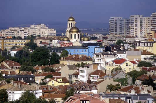 the city centre of Varna on the Blacksea in Bulgaria in east Europe.