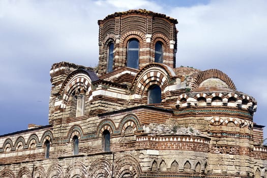 the old town of Nesebar on the coast of the Black sea in Bulgaria in east Europe.