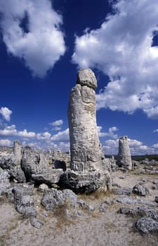 the stone forest near the city of Varna on the Blacksea in Bulgaria in east Europe.