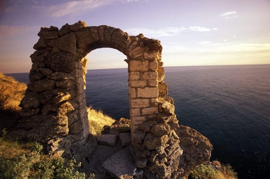 the Kap Kaliakra on the blacksea coast near the town of Balcik in Bulgaria in east Europe.