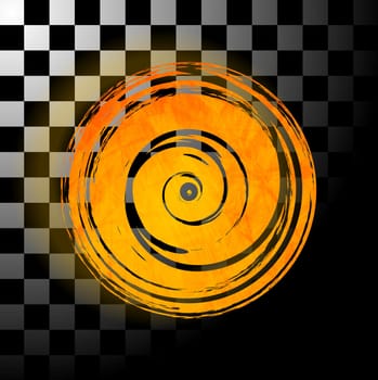 Abstract grunge vector circle design