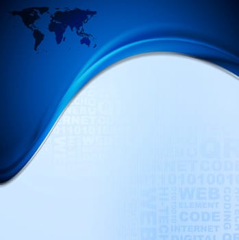 Abstract tech vector waves background